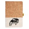 Cork And Heathered Fabric Hardcover Journal 5.5" X 8.25" Thumbnail