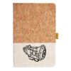 Cork And Heathered Fabric Hardcover Journal 5.5" X 8.25" Thumbnail