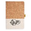 Cork And Heathered Fabric Hardcover Journal 5.5" X 8.25" Thumbnail