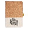 Cork And Heathered Fabric Hardcover Journal 5.5" X 8.25" Thumbnail