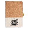 Cork And Heathered Fabric Hardcover Journal 5.5" X 8.25" Thumbnail