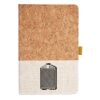 Cork And Heathered Fabric Hardcover Journal 5.5" X 8.25" Thumbnail
