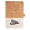Cork And Heathered Fabric Hardcover Journal 5.5" X 8.25" Thumbnail