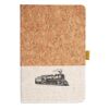 Cork And Heathered Fabric Hardcover Journal 5.5" X 8.25" Thumbnail