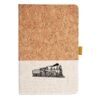Cork And Heathered Fabric Hardcover Journal 5.5" X 8.25" Thumbnail