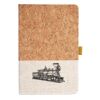 Cork And Heathered Fabric Hardcover Journal 5.5" X 8.25" Thumbnail