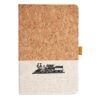 Cork And Heathered Fabric Hardcover Journal 5.5" X 8.25" Thumbnail