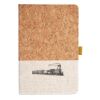 Cork And Heathered Fabric Hardcover Journal 5.5" X 8.25" Thumbnail