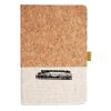 Cork And Heathered Fabric Hardcover Journal 5.5" X 8.25" Thumbnail