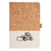 Cork And Heathered Fabric Hardcover Journal 5.5" X 8.25" Thumbnail