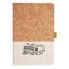 Cork And Heathered Fabric Hardcover Journal 5.5" X 8.25" Thumbnail