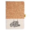 Cork And Heathered Fabric Hardcover Journal 5.5" X 8.25" Thumbnail