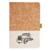 Cork And Heathered Fabric Hardcover Journal 5.5" X 8.25" Thumbnail