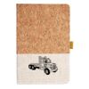 Cork And Heathered Fabric Hardcover Journal 5.5" X 8.25" Thumbnail
