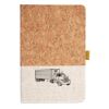 Cork And Heathered Fabric Hardcover Journal 5.5" X 8.25" Thumbnail