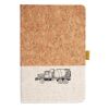 Cork And Heathered Fabric Hardcover Journal 5.5" X 8.25" Thumbnail