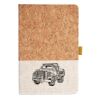 Cork And Heathered Fabric Hardcover Journal 5.5" X 8.25" Thumbnail