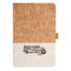 Cork And Heathered Fabric Hardcover Journal 5.5" X 8.25" Thumbnail