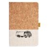Cork And Heathered Fabric Hardcover Journal 5.5" X 8.25" Thumbnail