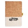 Cork And Heathered Fabric Hardcover Journal 5.5" X 8.25" Thumbnail