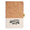 Cork And Heathered Fabric Hardcover Journal 5.5" X 8.25" Thumbnail