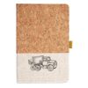Cork And Heathered Fabric Hardcover Journal 5.5" X 8.25" Thumbnail
