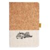 Cork And Heathered Fabric Hardcover Journal 5.5" X 8.25" Thumbnail
