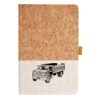 Cork And Heathered Fabric Hardcover Journal 5.5" X 8.25" Thumbnail