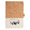 Cork And Heathered Fabric Hardcover Journal 5.5" X 8.25" Thumbnail
