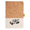 Cork And Heathered Fabric Hardcover Journal 5.5" X 8.25" Thumbnail