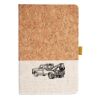 Cork And Heathered Fabric Hardcover Journal 5.5" X 8.25" Thumbnail