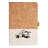 Cork And Heathered Fabric Hardcover Journal 5.5" X 8.25" Thumbnail
