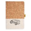 Cork And Heathered Fabric Hardcover Journal 5.5" X 8.25" Thumbnail