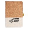 Cork And Heathered Fabric Hardcover Journal 5.5" X 8.25" Thumbnail