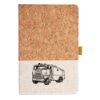 Cork And Heathered Fabric Hardcover Journal 5.5" X 8.25" Thumbnail