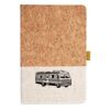 Cork And Heathered Fabric Hardcover Journal 5.5" X 8.25" Thumbnail