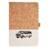Cork And Heathered Fabric Hardcover Journal 5.5" X 8.25" Thumbnail