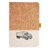 Cork And Heathered Fabric Hardcover Journal 5.5" X 8.25" Thumbnail