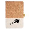 Cork And Heathered Fabric Hardcover Journal 5.5" X 8.25" Thumbnail