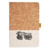 Cork And Heathered Fabric Hardcover Journal 5.5" X 8.25" Thumbnail