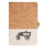 Cork And Heathered Fabric Hardcover Journal 5.5" X 8.25" Thumbnail