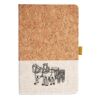 Cork And Heathered Fabric Hardcover Journal 5.5" X 8.25" Thumbnail