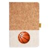 Cork And Heathered Fabric Hardcover Journal 5.5" X 8.25" Thumbnail