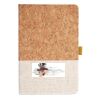 Cork And Heathered Fabric Hardcover Journal 5.5" X 8.25" Thumbnail