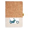 Cork And Heathered Fabric Hardcover Journal 5.5" X 8.25" Thumbnail