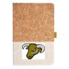 Cork And Heathered Fabric Hardcover Journal 5.5" X 8.25" Thumbnail