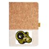 Cork And Heathered Fabric Hardcover Journal 5.5" X 8.25" Thumbnail