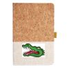 Cork And Heathered Fabric Hardcover Journal 5.5" X 8.25" Thumbnail