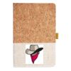 Cork And Heathered Fabric Hardcover Journal 5.5" X 8.25" Thumbnail