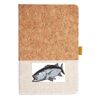 Cork And Heathered Fabric Hardcover Journal 5.5" X 8.25" Thumbnail
